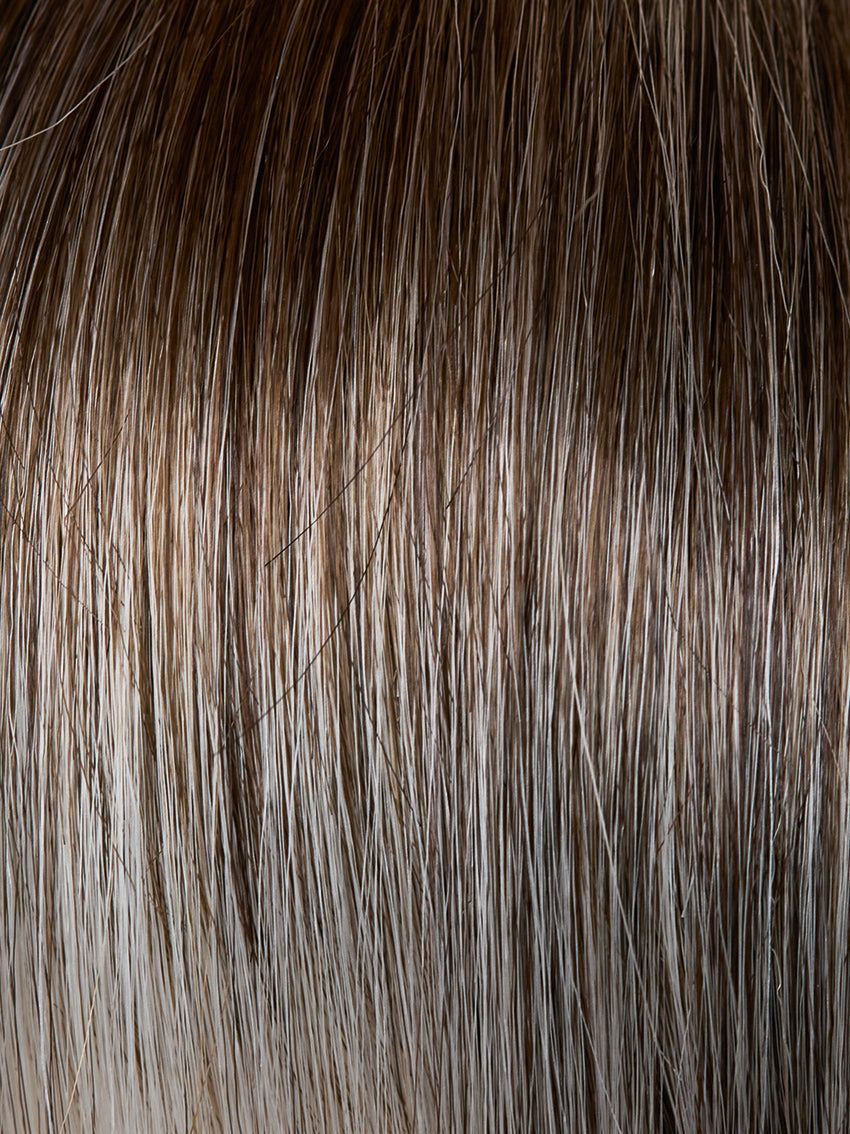 Gisela Mayer Magic Coco Small in Silver 101-51-6 shade, side view displaying the modern grey tone on the polished mid-length bob wig.