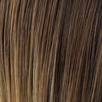 Gisela Mayer Hi Beso in Bernstein Balayage, side profile highlighting the warm golden gradient on the long heat-resistant wig.