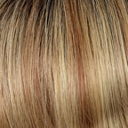 Gisela Mayer Duo Jordan in grey shade, three-quarter angle showing the modern grey on the curly mid-length wig.