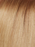 Gisela Mayer Euro Gold wig in Champagne Rooted, front-facing view highlighting the realistic hairline and natural volume.