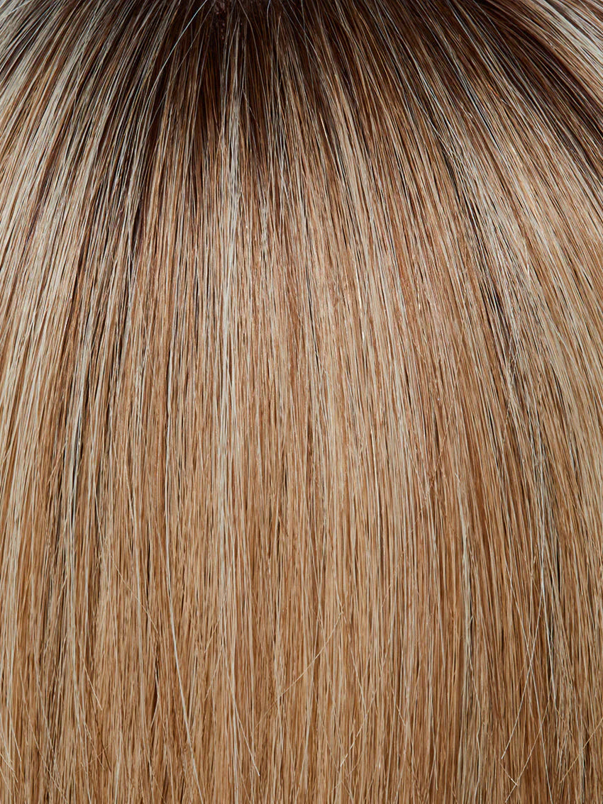 Gisela Mayer Prime Bob Lace HH Small in 14-88-8 champagne, side view showing the elegant bob shape and soft face-framing front piece.