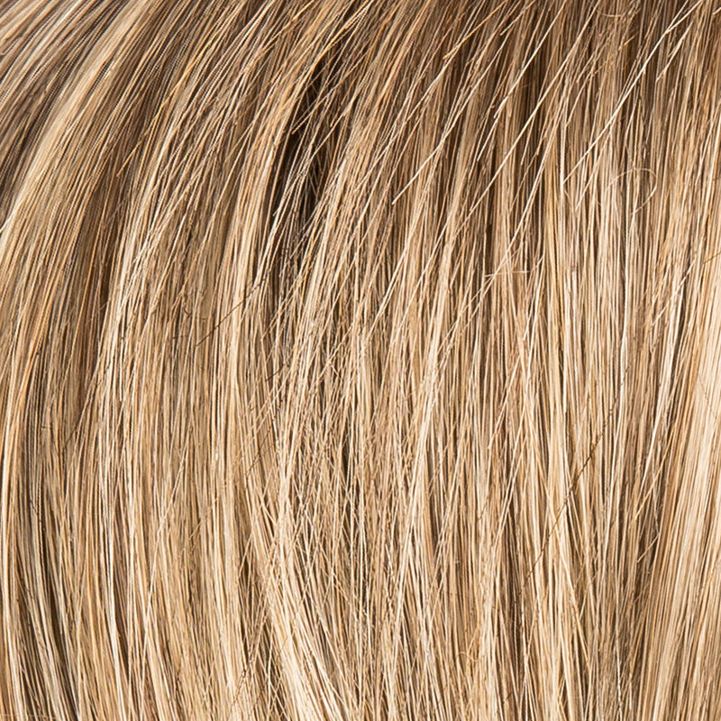 Ellen Wille Icone Small Deluxe in Sand, side view showing the warm sandy tone on the harmonious mid-length synthetic wig style.