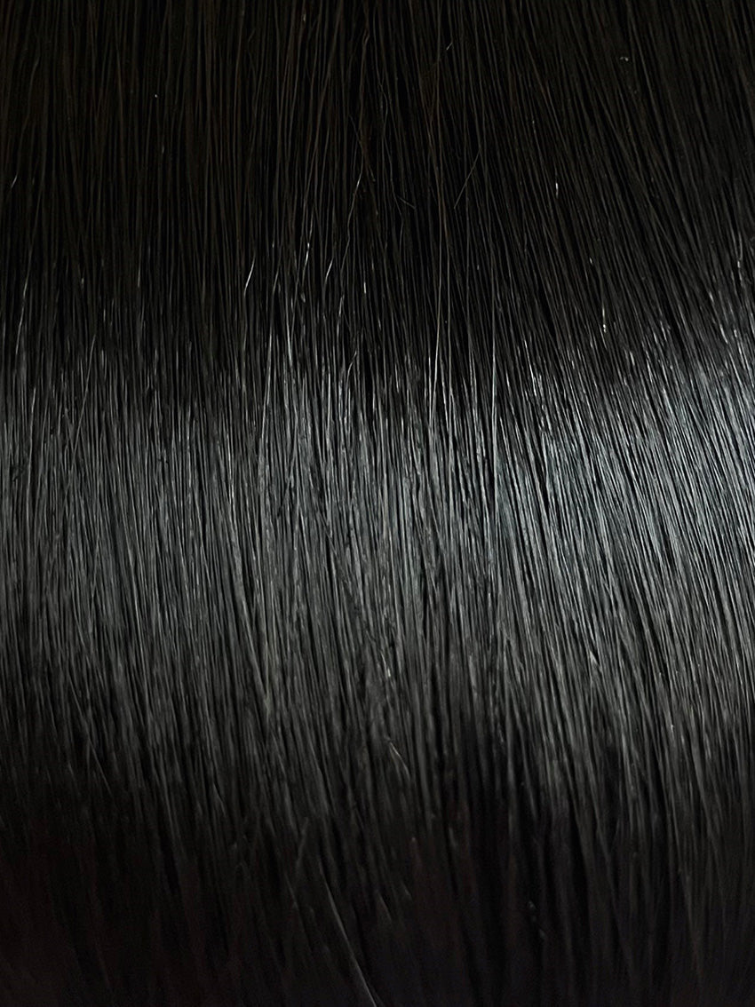 Magic Coco Small in Espresso Mix shade by Gisela Mayer, side profile highlighting the angled bob cut and smooth synthetic texture.