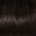 Hi Beso in 1B black by Gisela Mayer, front view showing the long sleek synthetic wig and natural-looking finish.