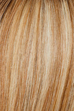 Linda HH Deluxe by Gisela Mayer in light shade, front view showing the warm blonde tone on the mid-length Remy wig.