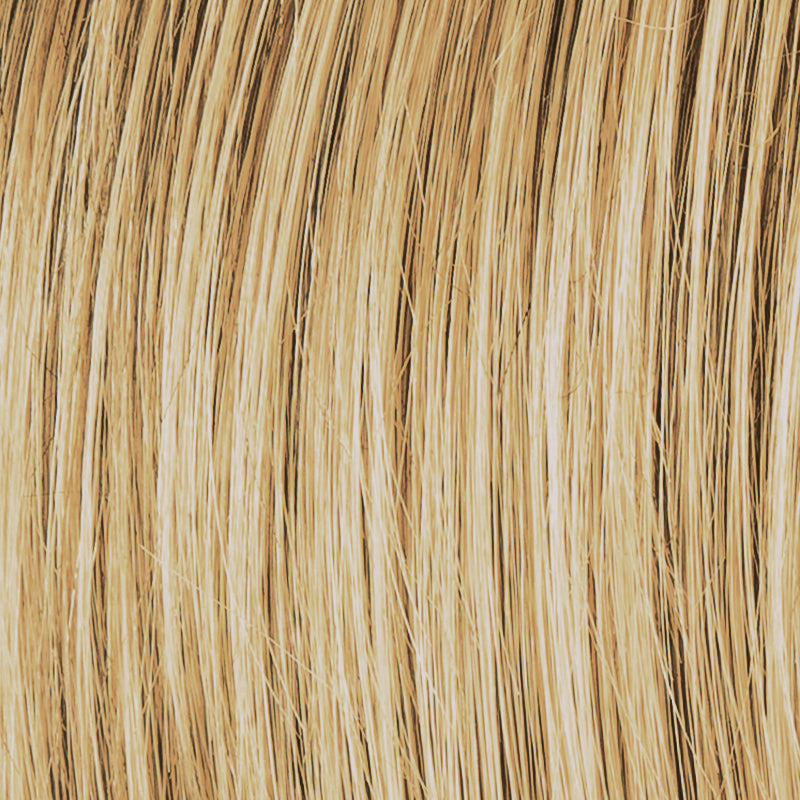 Fantasy Small Deluxe in Sahara Beige by Ellen Wille, front view showing the warm beige shade on the flowing long wavy style.