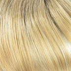 Mary Mono Lace Large by Gisela Mayer in blonde shade, front view showing the light blonde on the mid-length large cap wig.
