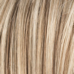 Novel Deluxe in Sandy Blonde by Ellen Wille, three-quarter angle showing the warm sandy shade on the sleek short wig.