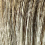 Hi Beso in Biscuit Blond Balayage by Gisela Mayer, side view displaying the soft biscuit blonde tones on the long synthetic wig.