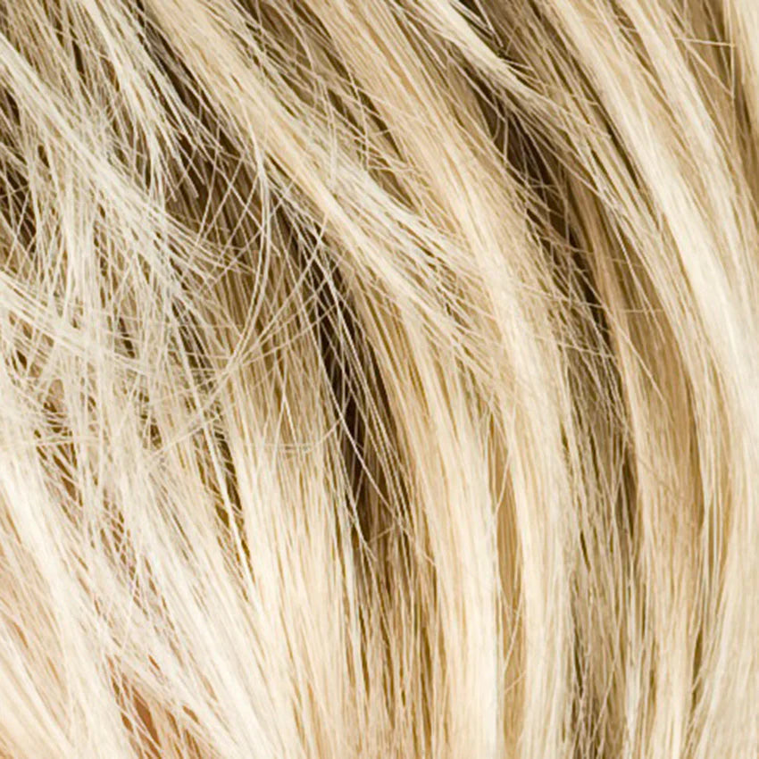 Pauline Mono Lace by Gisela Mayer in grey shade, side view showing the modern grey on the long synthetic wig.