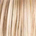 Ellen Wille Icone Small Deluxe in Champagne shade, side profile highlighting the soft blonde tone on the sleek mid-length wig.