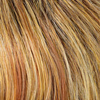 Duo Jordan by Gisela Mayer in dark shade, front view showing the deep colour on the curly mid-length semi-natural wig.