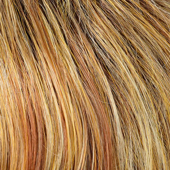 Duo Jordan by Gisela Mayer in dark shade, front view showing the deep colour on the curly mid-length semi-natural wig.