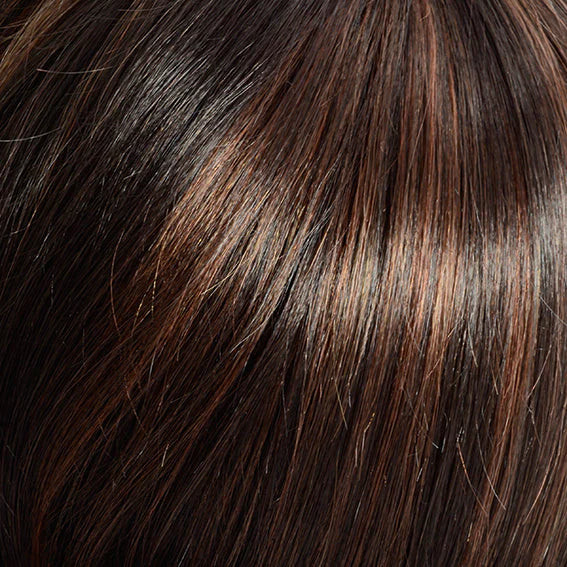 Ultra Light Topper by Gisela Mayer in 4-6 dark brown - short clip-on hair topper