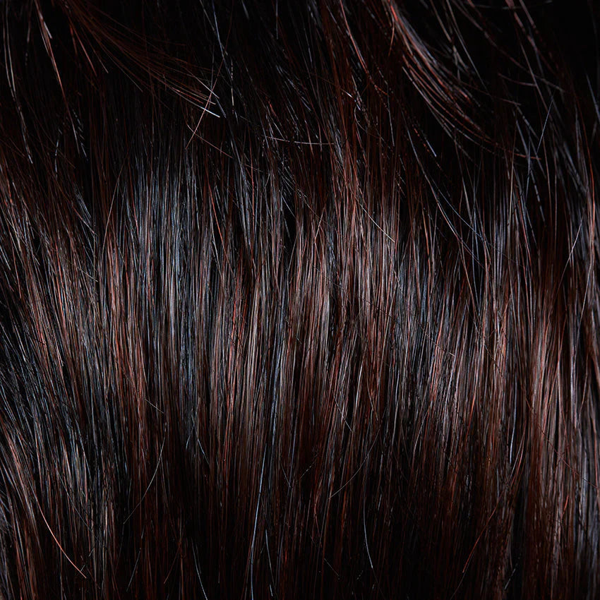 High End Sharon by Gisela Mayer in grey shade, side view showing the modern grey on the mid-length wavy synthetic wig.