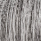 Ellen Wille Icone Deluxe in Salt & Pepper, front-facing view showing the modern grey blend on the mid-length synthetic wig.