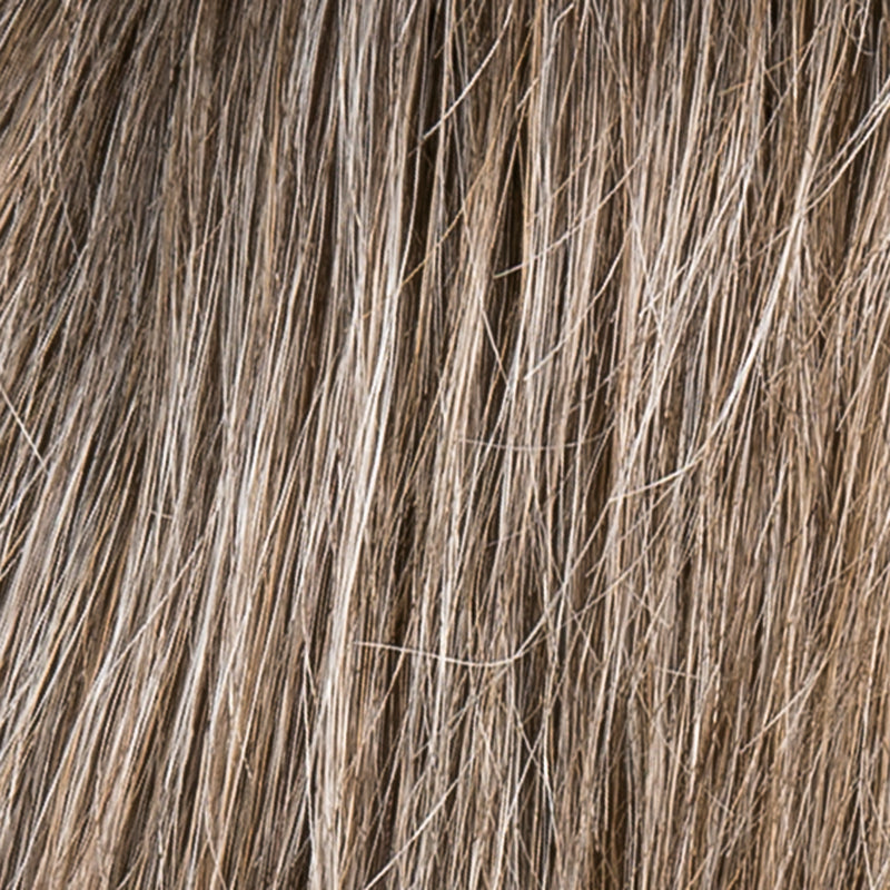 Posh Deluxe in Smoke by Ellen Wille, side view displaying the smoky grey tone on the short comfortable Hair Society wig.