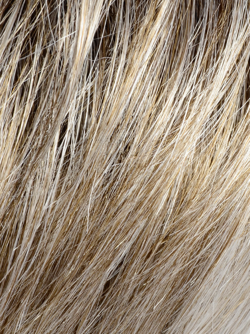Gisela Mayer Magic Page in Stone Grey, side view displaying the contemporary grey tone on the timeless short bob synthetic wig.