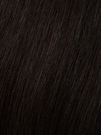 Euro Gold by Gisela Mayer in Dark Chocolate Mix colour, displaying the natural drape and fluid movement of the Euro Human Hair.