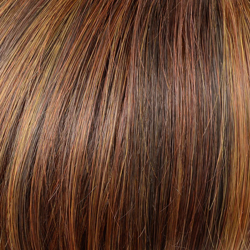 Gisela Mayer Mora Mono Lace Large in warm shade, side profile showing the natural-looking colour on the large cap wig.