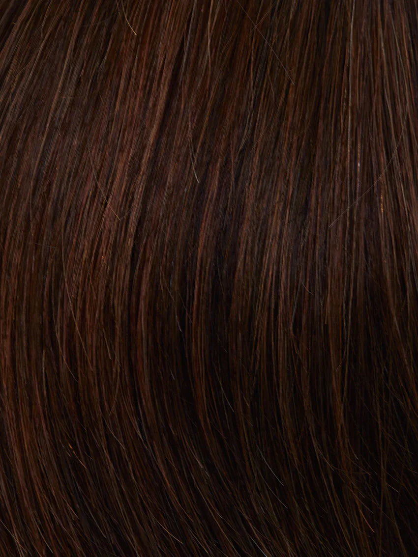Sympathy HH Mono Lace Small Deluxe in 637T warm shade by Gisela Mayer, side view highlighting the fluid movement of the long natural hair.