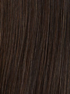 Gisela Mayer Linda HH Deluxe, profile view showing the fluid mid-length cut and natural Remy hair movement.