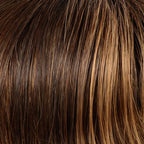 Mora Mono Lace Small by Gisela Mayer in blonde shade, front view showing the light blonde on the mid-length small cap wig.