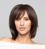 Euro Coco Deluxe wig by Gisela Mayer, side view showing the fluid mid-length cut and soft natural hair movement.