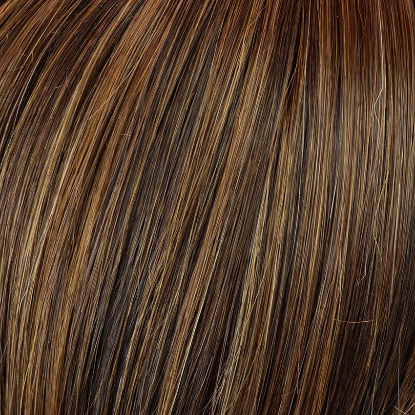 Shorty Lace Small wig by Gisela Mayer shown in GL8-10 dark brown shade, demonstrating the short layered cut from a side angle.