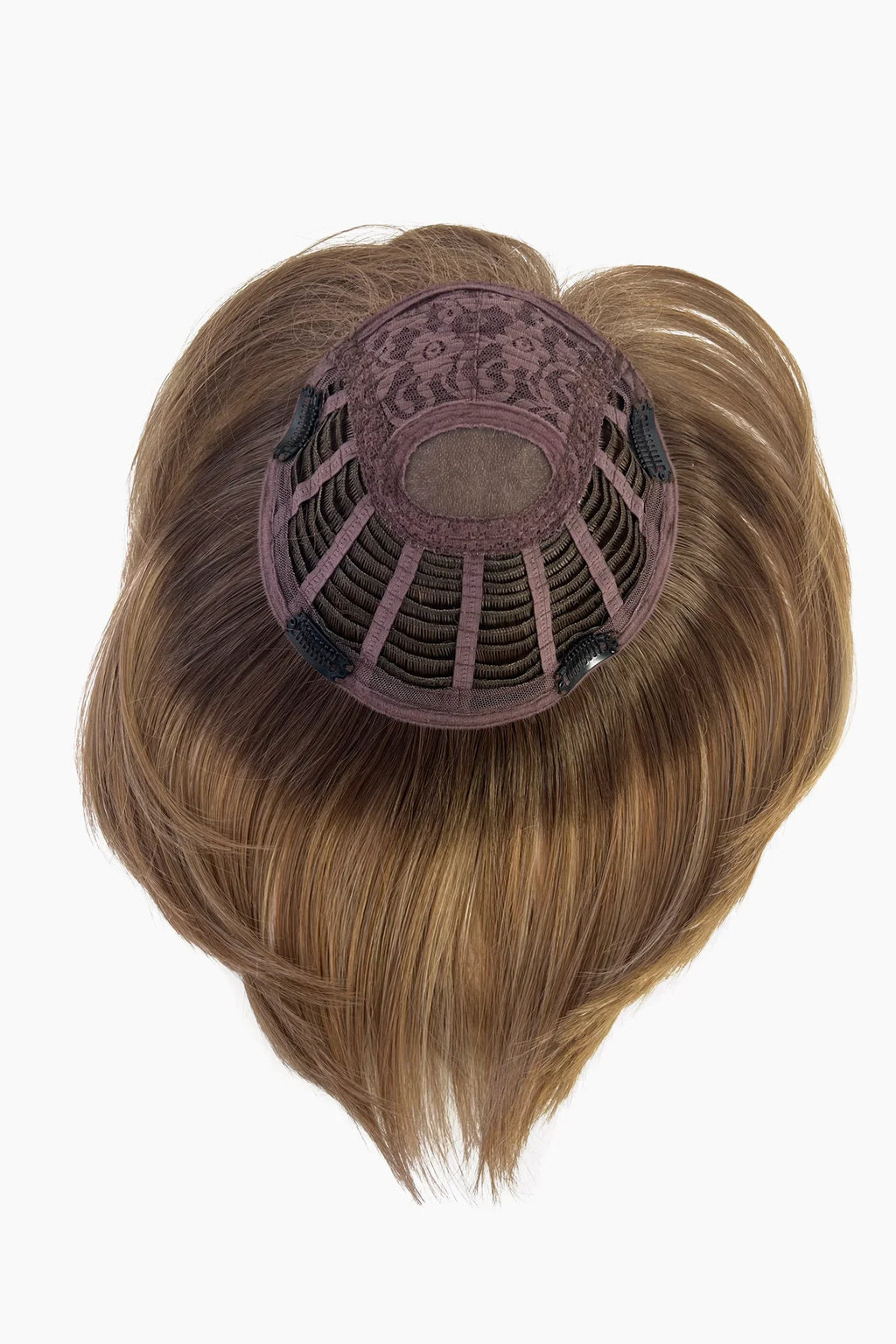 Gisela Mayer Hi Filler Stage shown from above on head - mid-length balayage volumizer integration