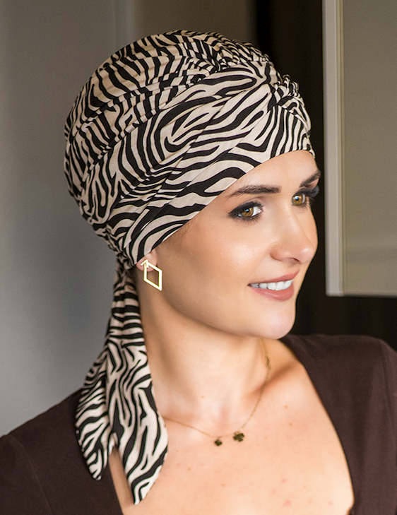 Amy Bambou Beige Havane bonnet by Lidia Création in warm beige - ultra-soft bamboo head covering