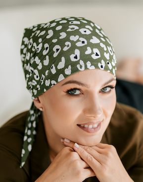Melody Bambou Litchi bonnet by Lidia Création in litchi tone - hypoallergenic bamboo fabric hat for alopecia