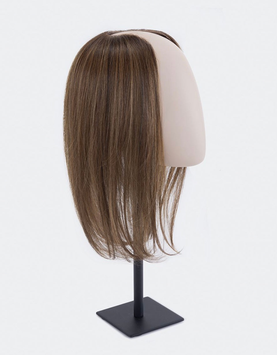Ultima hair piece by Ellen Wille side view - natural integration clip-on topper for hair volume