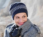 Bonnet Val d'Isère by Christine Headwear front view - soft warm bonnet for women with hair loss