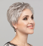 Side view of the Shorty Lace Small wig by Gisela Mayer in a warm colour, highlighting the natural crown volume and sleek finish.