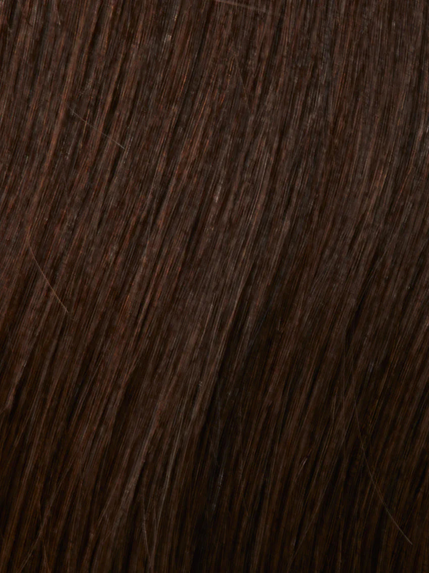 Prime Page Lace HH Large in L6 shade by Gisela Mayer, demonstrating the flexible styling and natural drape of the human hair bob.