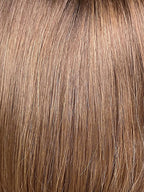 Euro Mora by Gisela Mayer in Light Brown, three-quarter view showing the warm light brown on the long natural hair wig.