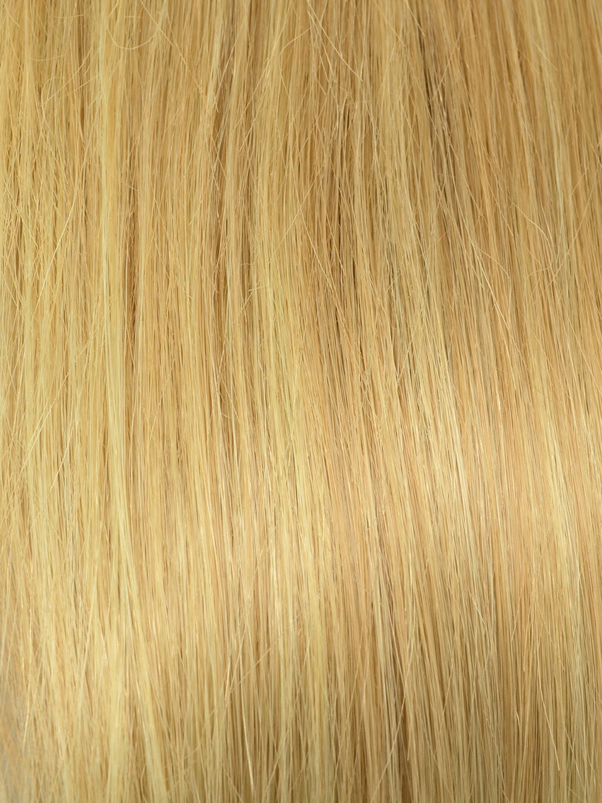 Duo Beach by Gisela Mayer in grey shade, rear view showing the modern grey on the mid-length semi-natural wig.