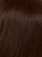 Gisela Mayer HH Remy Age in Medium Brown, front view showing the natural brown tone on the long 100% Remy human hair wig.