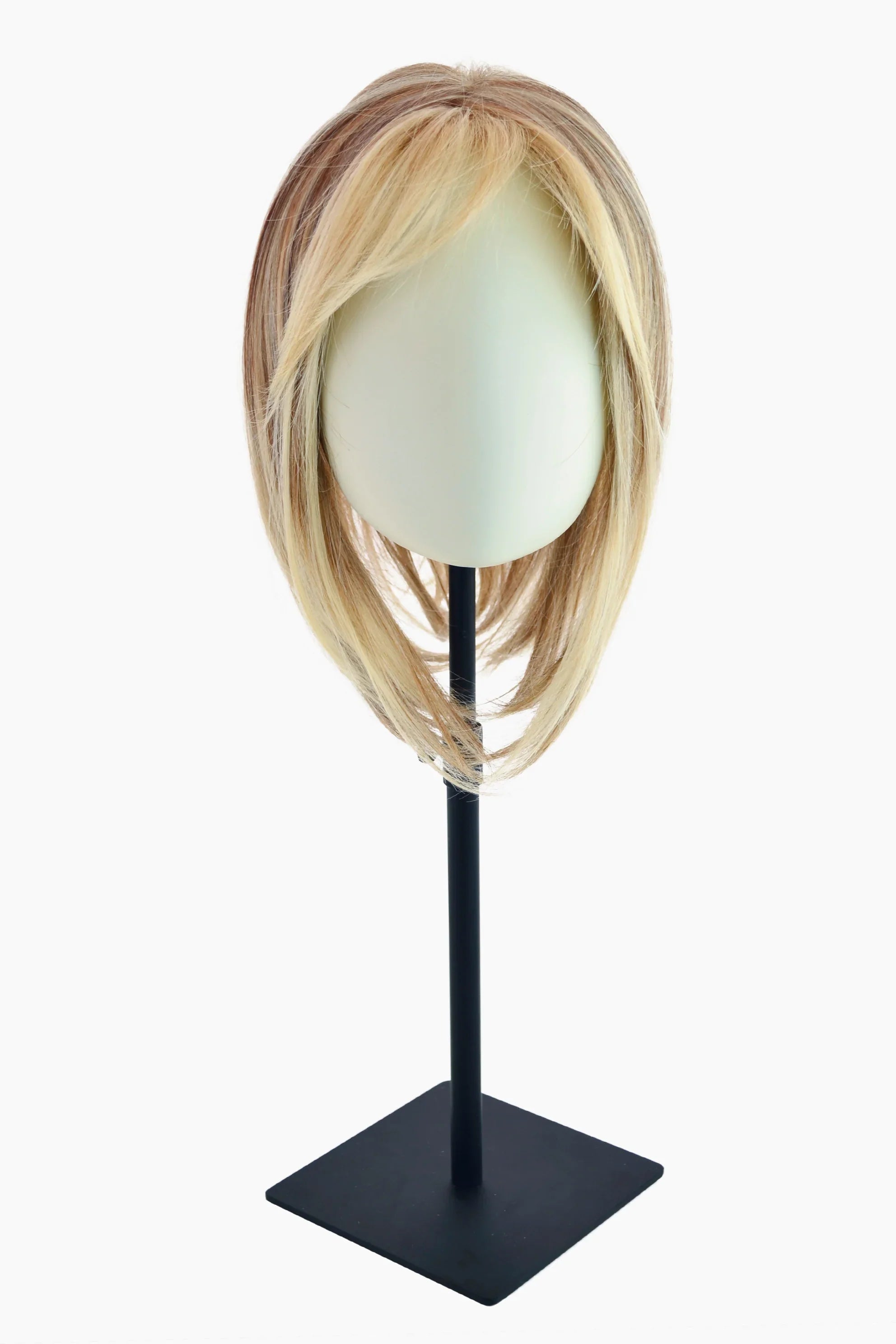Nature Top Glam hair topper by Gisela Mayer worn on model - sleek straight monofilament volumizer
