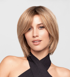Prime Lady Lace Large HH wig by Gisela Mayer, lifestyle side view showcasing the Remy hair mid-length style and invisible lace front for large cap sizes.