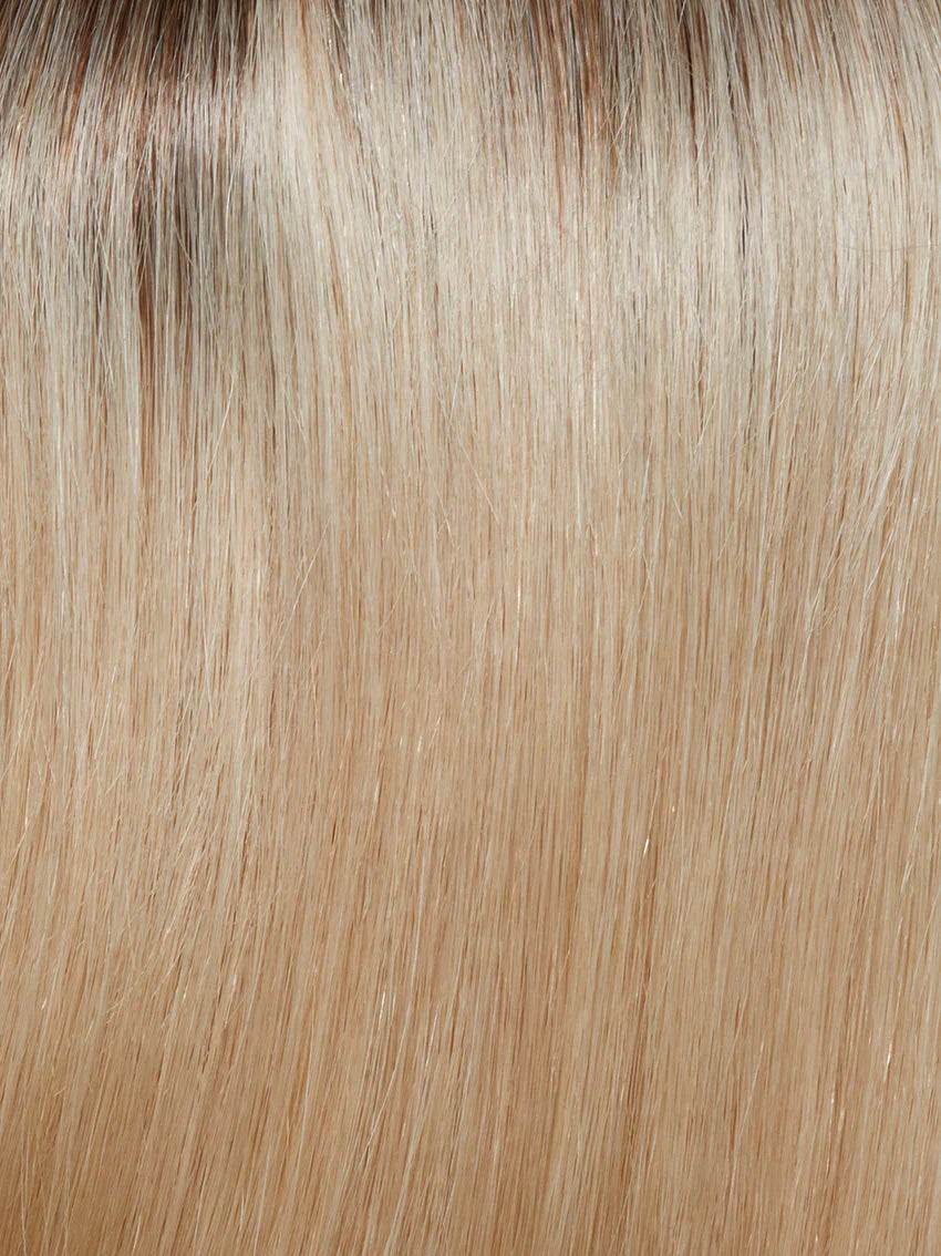 Gisela Mayer Remy Page Long, profile view showing the fluid mid-length cut and natural Remy hair texture.