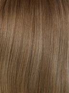 Gisela Mayer HH Remy Super Curl, profile view showing the long curly silhouette and realistic scalp appearance.