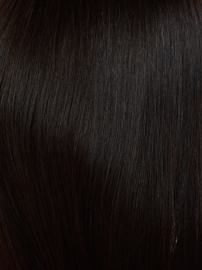 Gisela Mayer HH Remy Beso, three-quarter view showing the long flowing natural hair and fluid movement.