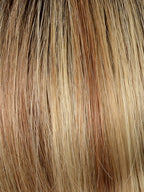 Gisela Mayer Duo Page, rear view showing the natural mid-length finish and Remy/synthetic fiber blend quality.