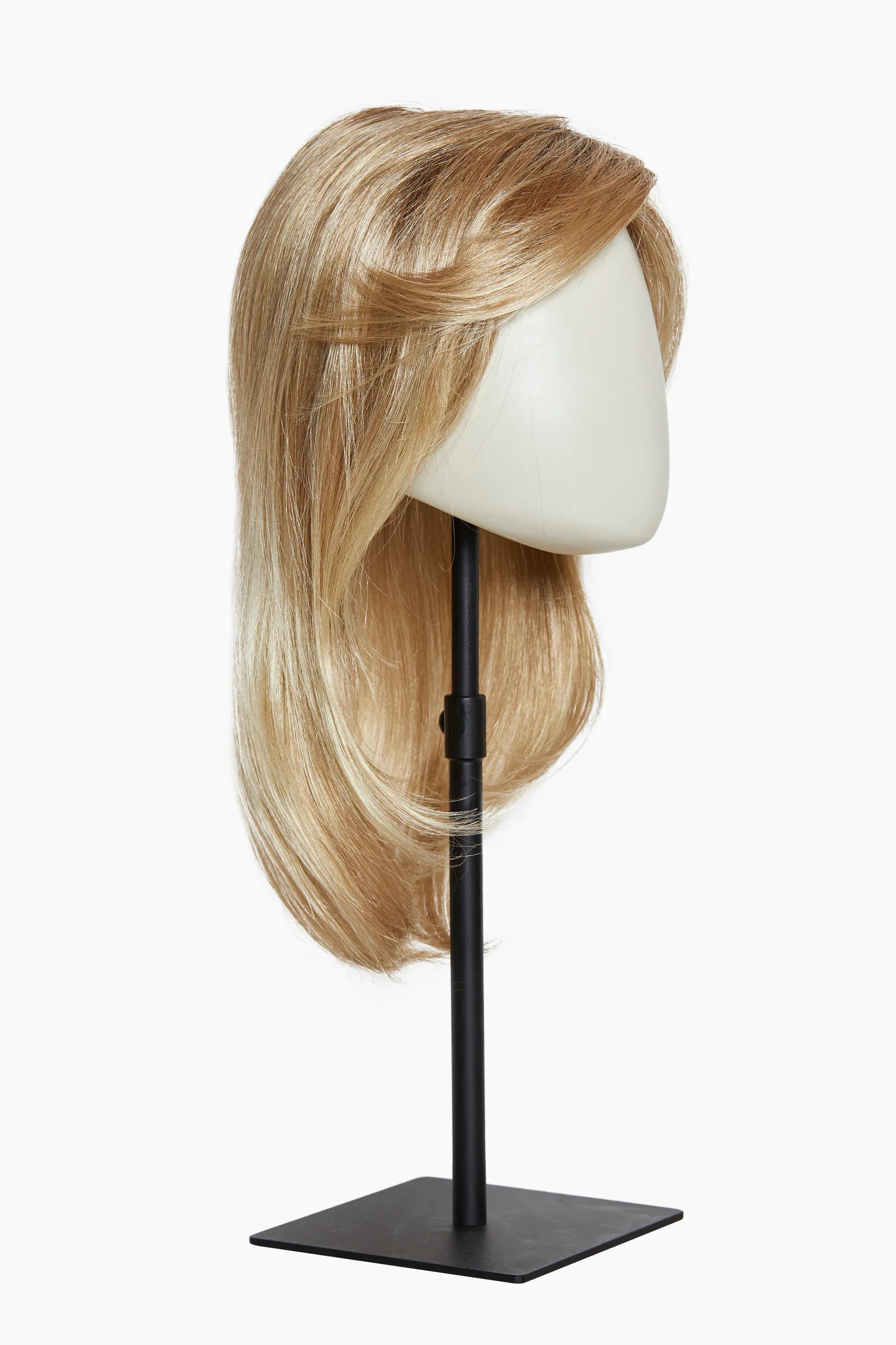 Gisela Mayer Top Filler Ultra Long Lace worn on model - long cinema lace hair topper integration
