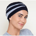 Le bonnet chimio bambou Neuilly de NJ, doux et confortable, masque pelade ou perte de cheveux après chimio tout en restant élégant.