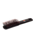 Brosse antistatique Gisela Mayer pour perruques synthétiques et naturelles, picots arrondis, élimine l'électricité statique, version compacte.