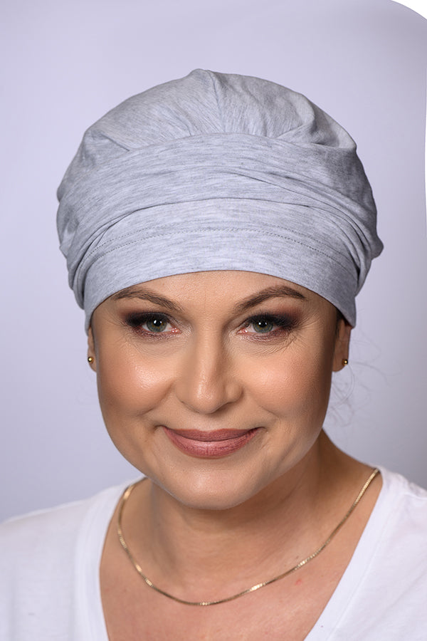 Catherine Coton Premium by Lidia Création in rose pink - soft breathable cotton bonnet for chemotherapy