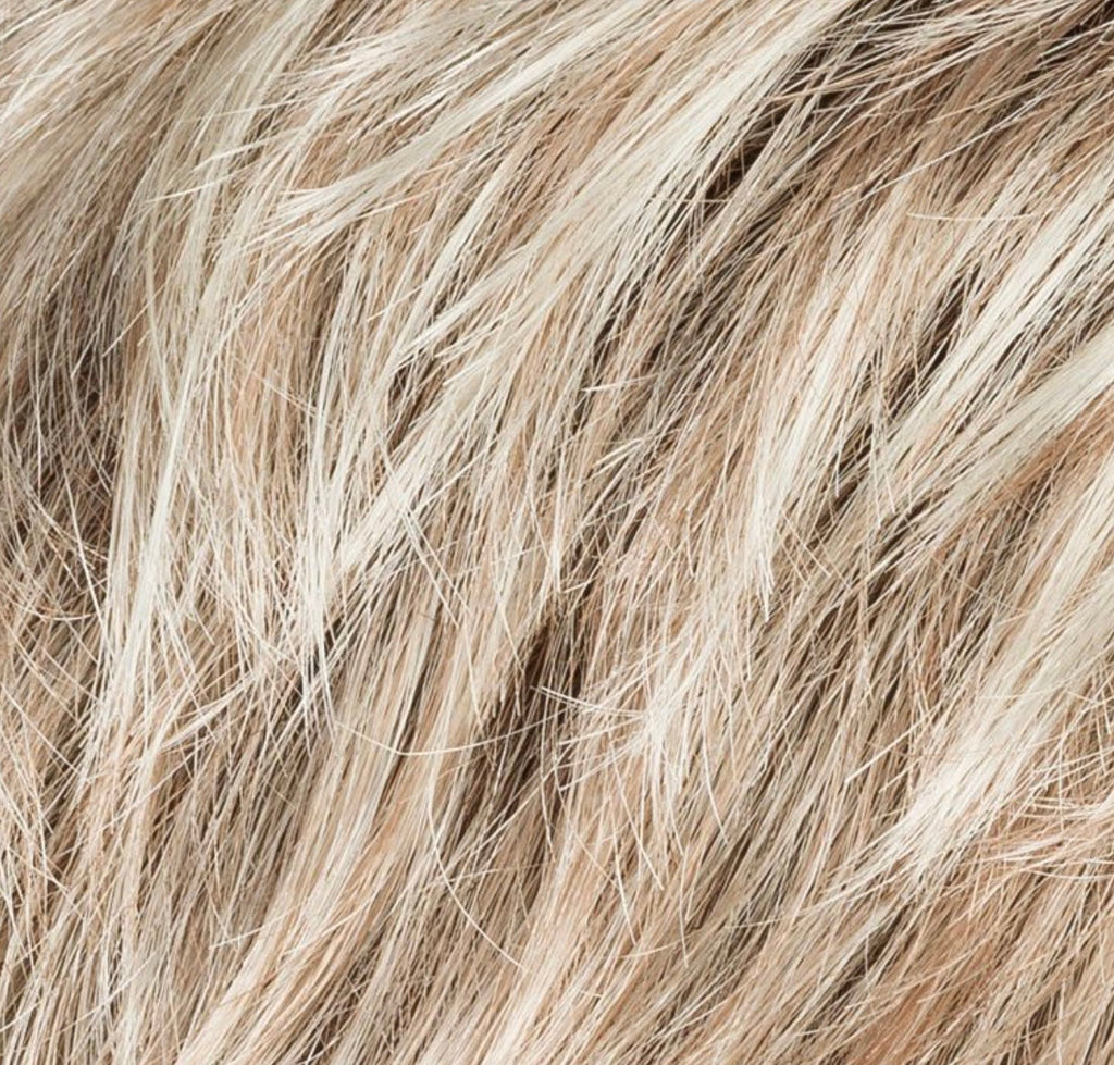 Ellen Wille Keira in Champagne Rooted, front view showing the soft champagne blonde on the short feathered synthetic wig.